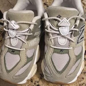 New Balance Kids' Sneakers - Green, White, and Tan